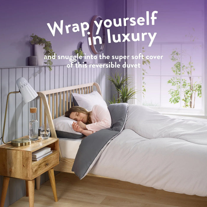 Coverless Comfort 10.5 TOG Embossed Duvet + Pillow Case Slumberdown