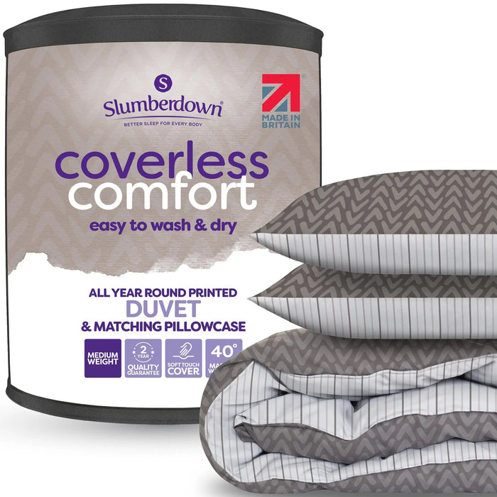 Coverless Comfort Neutral Abstract Duvet, 10.5 Tog Slumberdown
