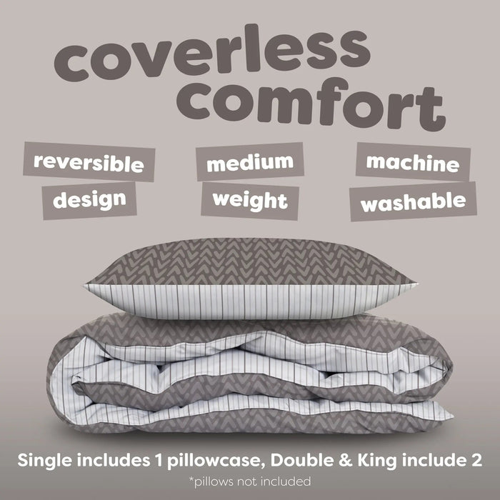 Coverless Comfort Neutral Abstract Duvet, 10.5 Tog Slumberdown
