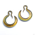 Crescent Dichroic Hoops from Gorilla Glass in gold