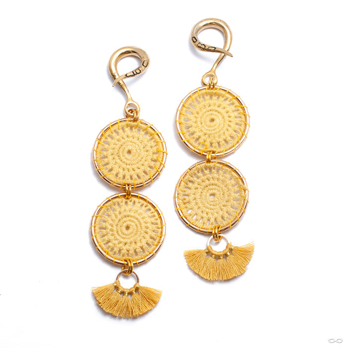 Crossover with Double Woven Ring and Fan Tassel from Oracle in yellow