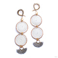 Crossover with Double Woven Ring and Fan Tassel from Oracle in white & gray