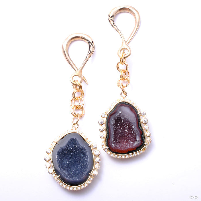 Crossovers with CZ Lined Black Druzy from Oracle