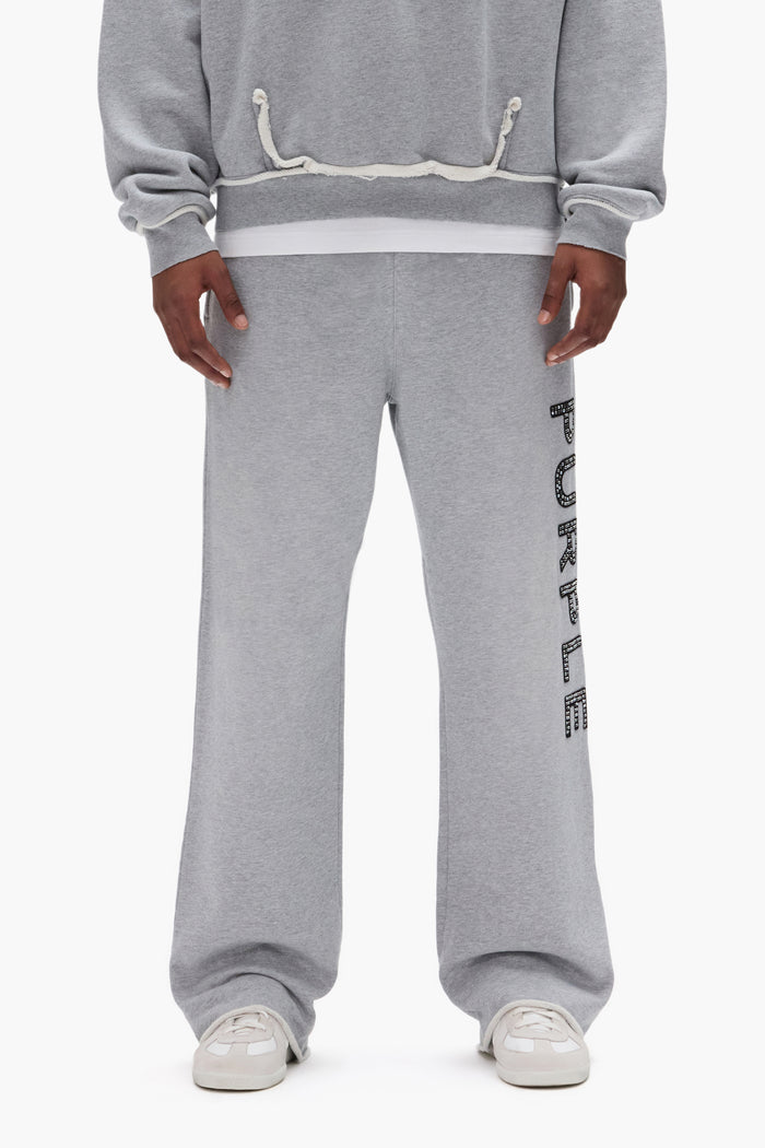 Crystal Applique Sweatpant with applique and hotfix crystals in various sizes from XS to 3XL