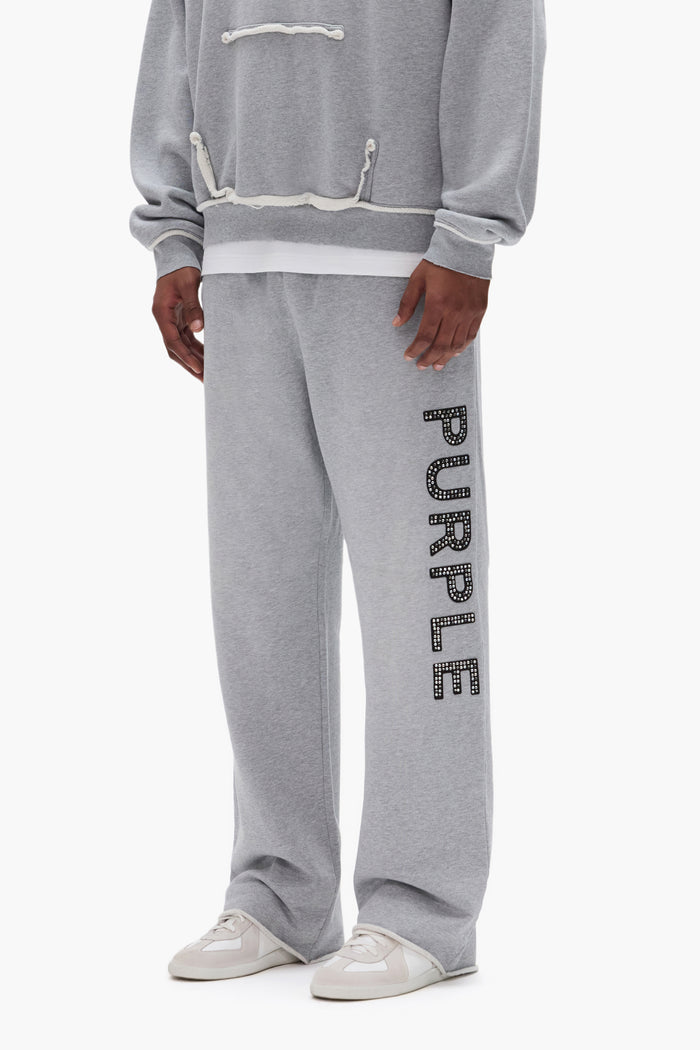 Crystal Applique Sweatpant with applique and hotfix crystals, available in multiple sizes.
