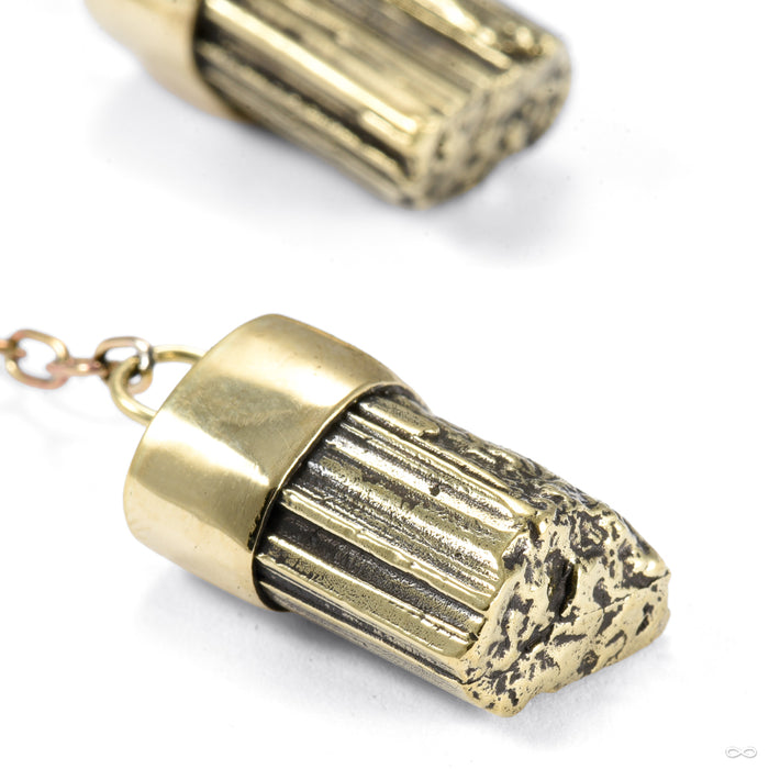 Crystal Earrings from Eleven44 in brass