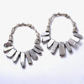 Crystal Hoops with Dipped Chalcedony from Diablo Organics