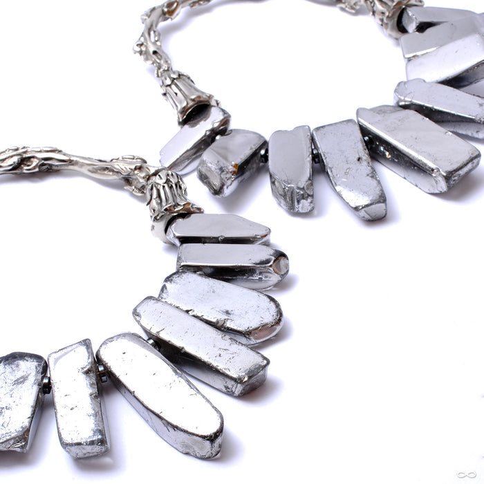 Crystal Hoops with Dipped Chalcedony from Diablo Organics