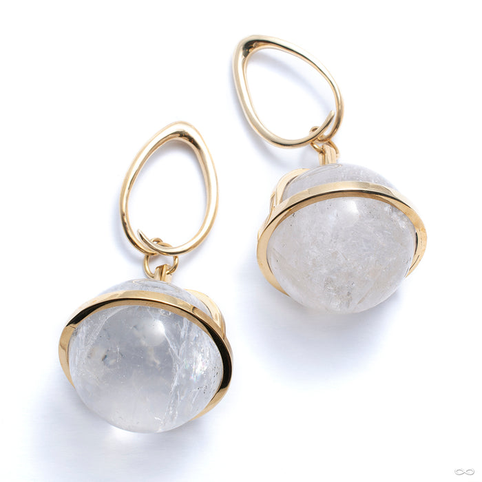 Crystal Quartz Globes with brass coils from Diablo Organics