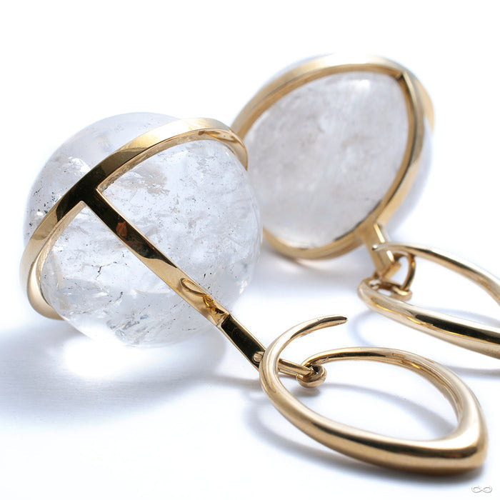 Crystal Quartz Globes with brass coils from Diablo Organics