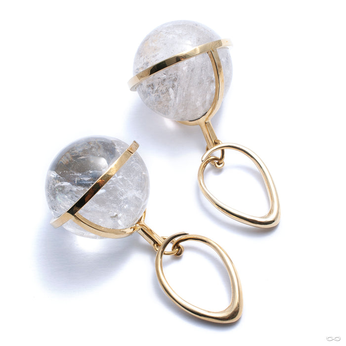 Crystal Quartz Globes with brass coils from Diablo Organics