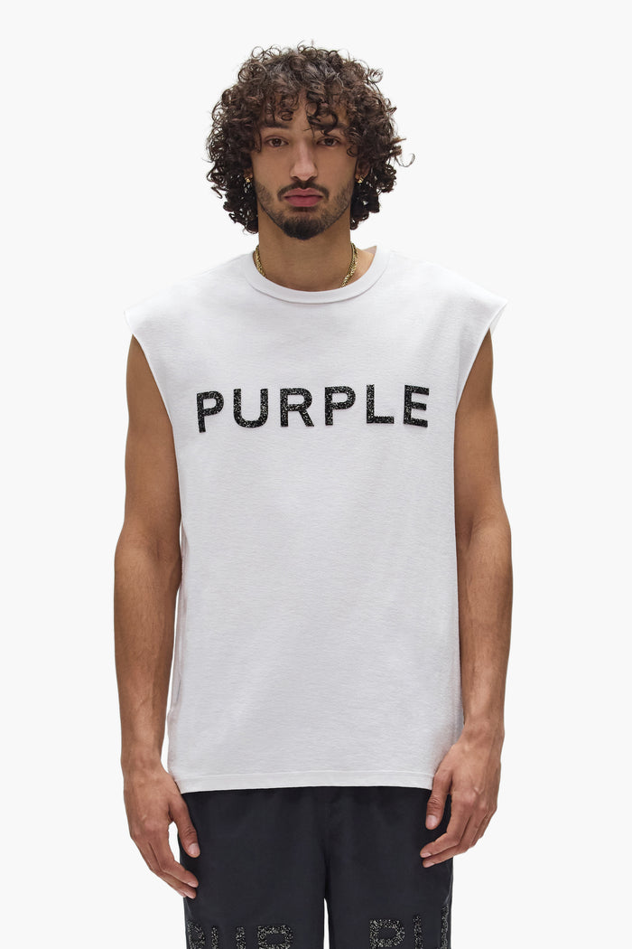 Crystal Tank Top regular fit in textured jersey with crystal fine rocks detail
