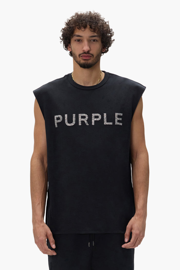 Crystal Wordmark Tank Top in fine rock crystal texture, available in multiple sizes.