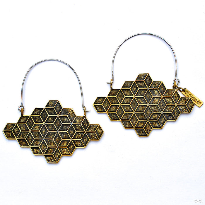 Cube Hoop Earrings from Eleven44