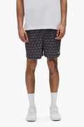 Cube Monogram All Around Short Swimwear with elastic waistband and digital silicone print.