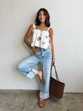 Cylas Embroidered Tank Top - Stitch And Feather