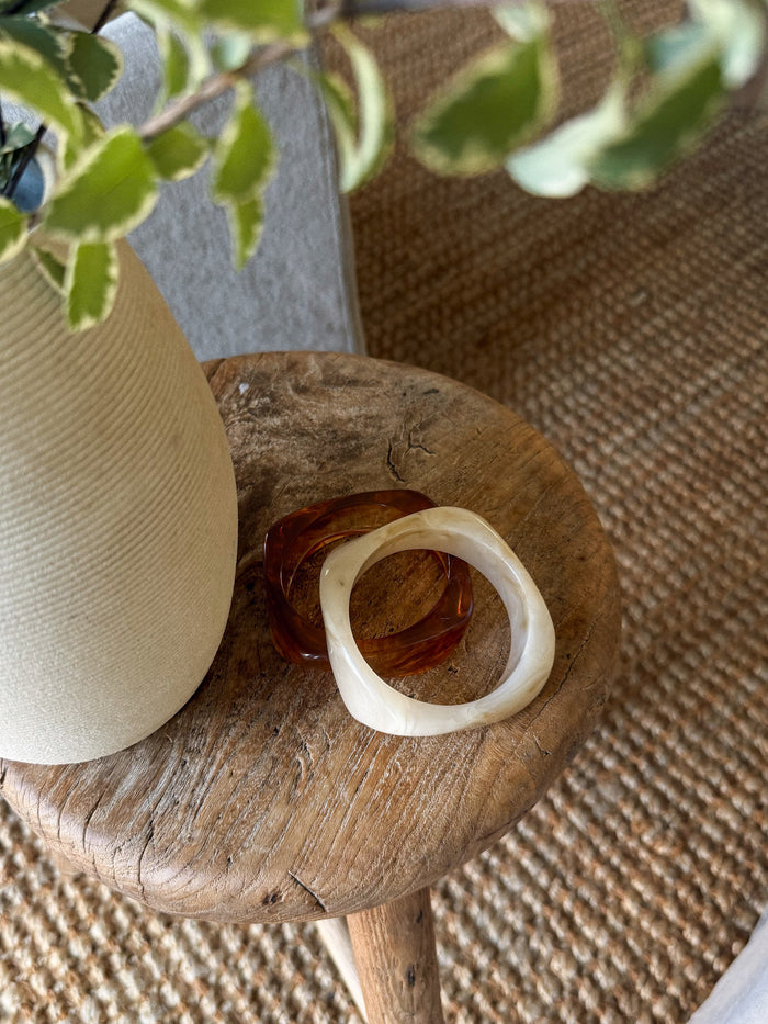 Dana Geometric Bracelet in Brown - Stitch And Feather
