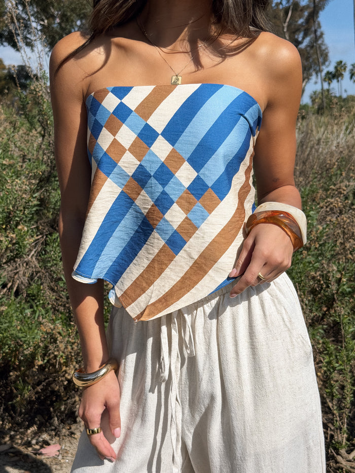 Dana Geometric Bracelet in Brown - Stitch And Feather