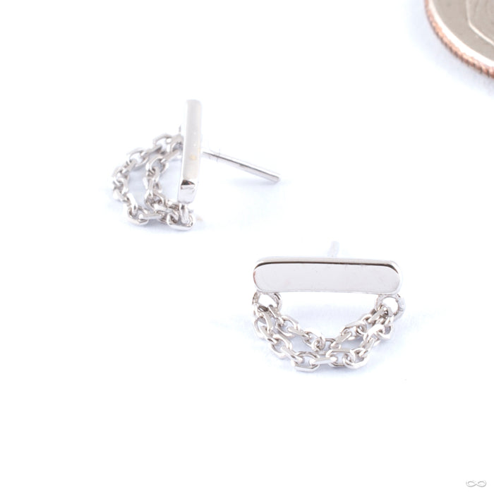 Daria Press-fit End in Gold from Junipurr Jewelry in white gold