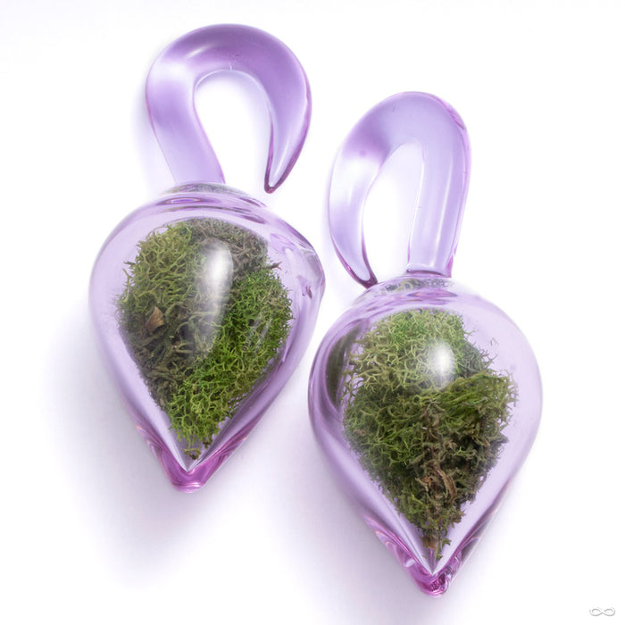 Dayak Terrarium Weights from Uzu Organics in size medium with purple glass