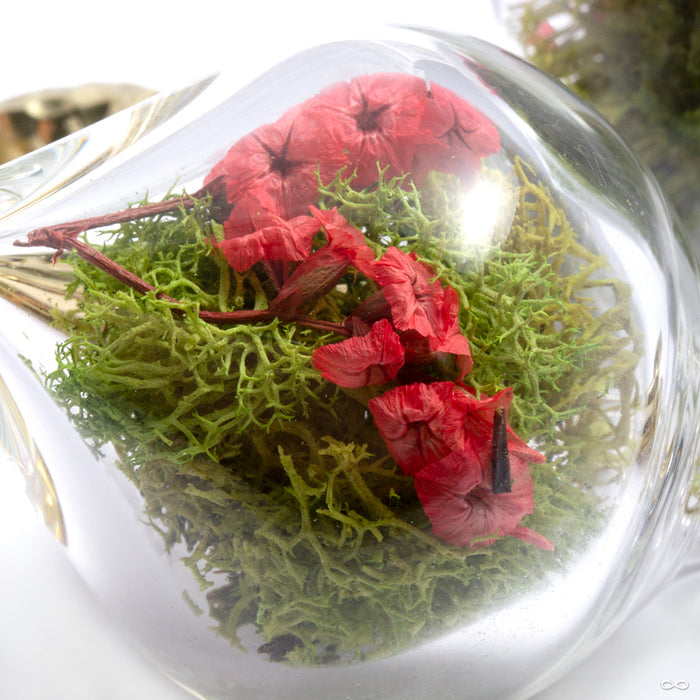 Dayak Terrarium Weights with Flowers and Hammered Spreaders from Uzu Organics large detail