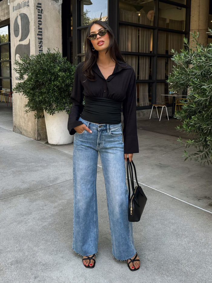 Dean Textured Blouse - Stitch And Feather
