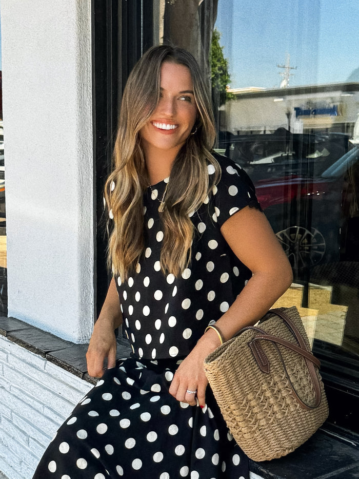 Della Polka Dot Top - Stitch And Feather