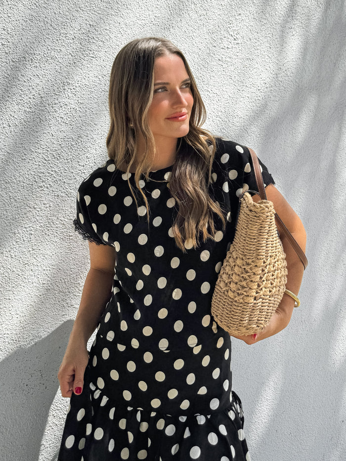 Della Polka Dot Top - Stitch And Feather