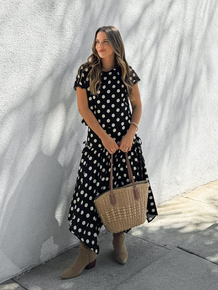 Della Polka Dot Top - Stitch And Feather