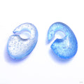 Deluxe Dichroic Ovoid Weights from Gorilla Glass showing both sides