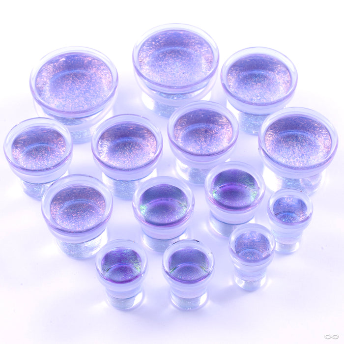Deluxe Dichroic Plug from Gorilla Glass in lavender gold