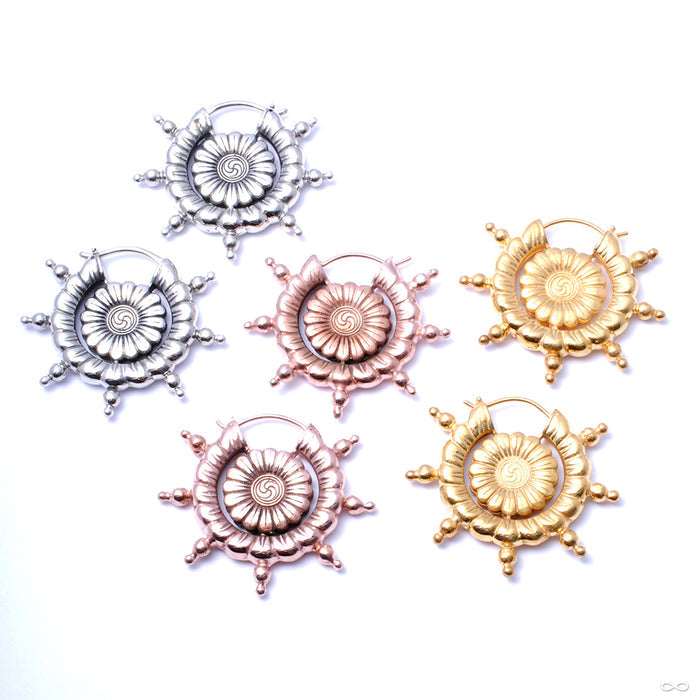 Dharma Wheel Earrings from Maya Jewelry