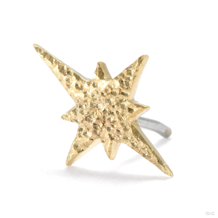 Diamond Shine Starburst Press-fit End in Gold from Quetzalli in yellow gold