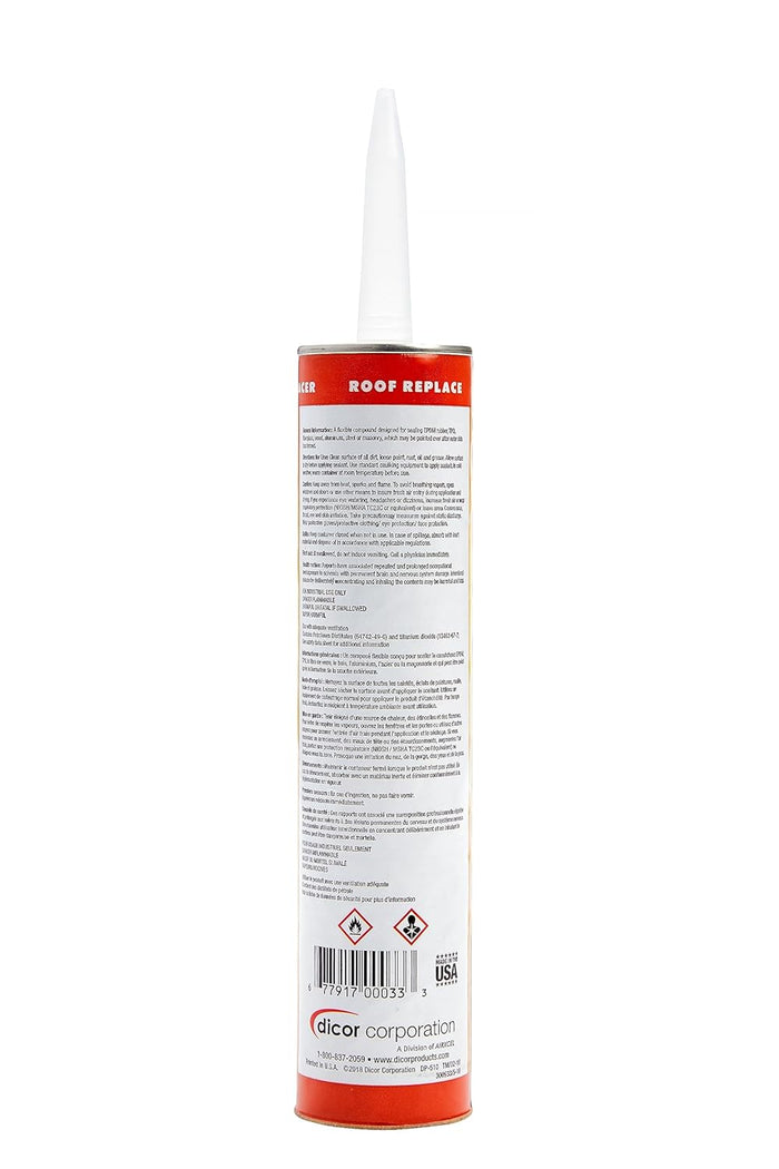Dicor 501LSW-1 Epdm Self-Leveling Lap Sealant-10.3 Oz. Tube, White, 10.3 Fluid_Ounces (Packaging May Vary)