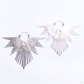 Divine Hoop Earrings from Tawapa in silver-plated white brass