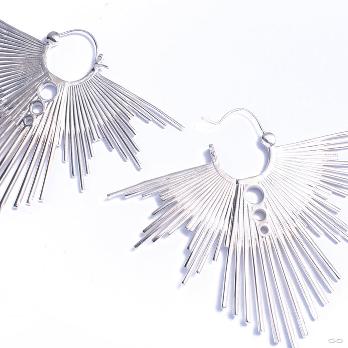 Divine Hoop Earrings from Tawapa in silver-plated white brass