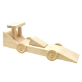 DIY Wooden Race Car Model Kit, Natural, 15-Piece