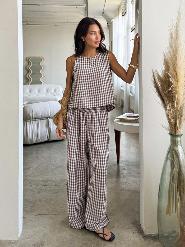 Dorian Gingham Tank - Stitch And Feather