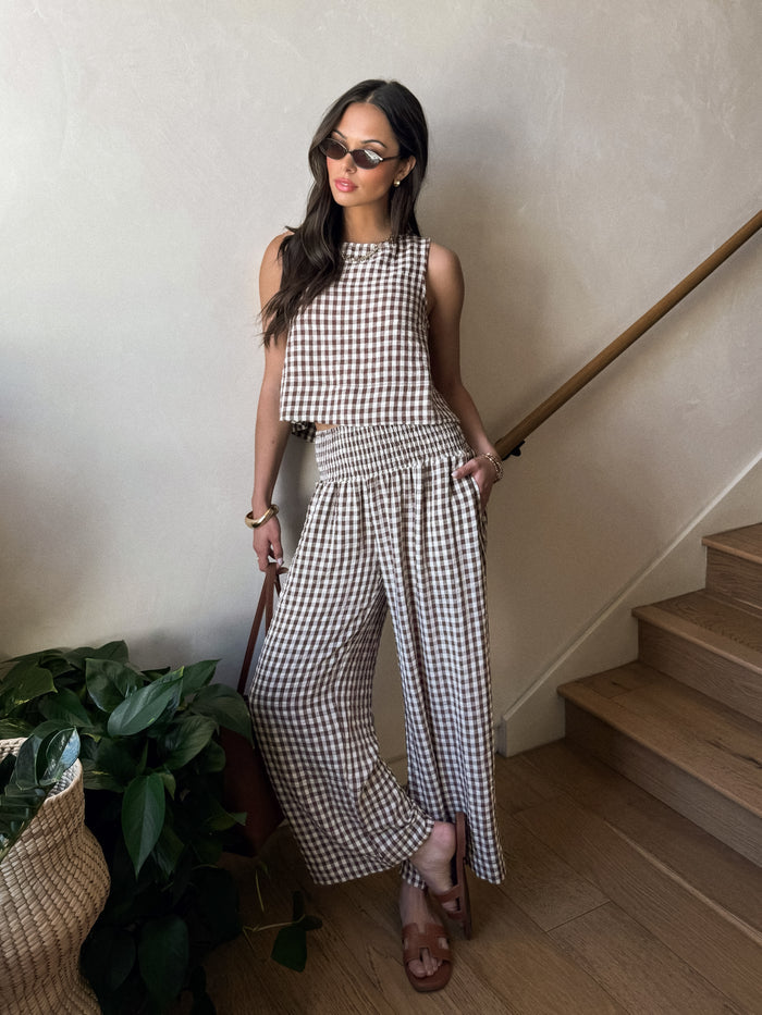 Dorian Gingham Tank - Stitch And Feather