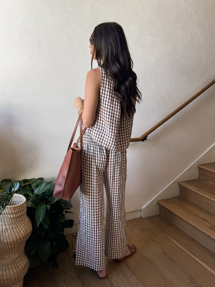 Dorian Gingham Tank - Stitch And Feather