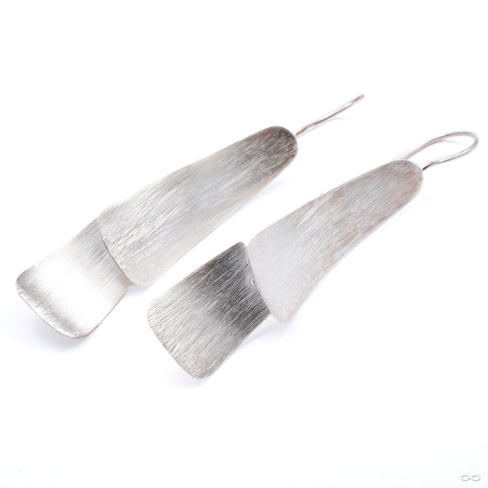 Double Cascading Earrings from Diablo Organics in silver