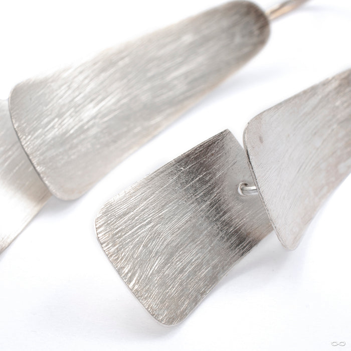 Double Cascading Earrings from Diablo Organics in silver