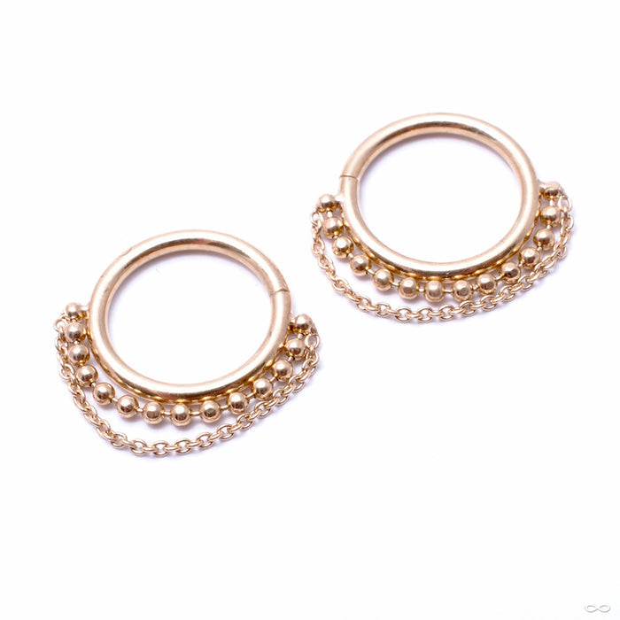 Double Chain Seam Ring in Gold from Pupil Hall in yellow gold