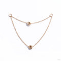 Double Rope Chain with Beads in Gold from Quetzalli