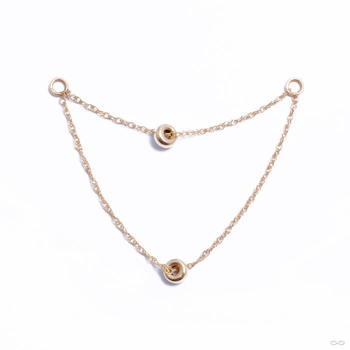 Double Rope Chain with Beads in Gold from Quetzalli