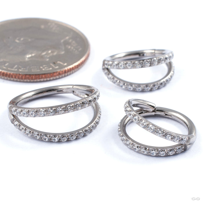 Double Row Gem Clicker in Titanium from Diablo Organics in various sizes