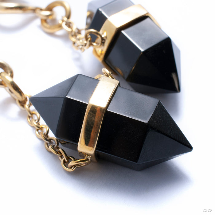 Double Terminated Obsidian Dangles from Diablo Organics