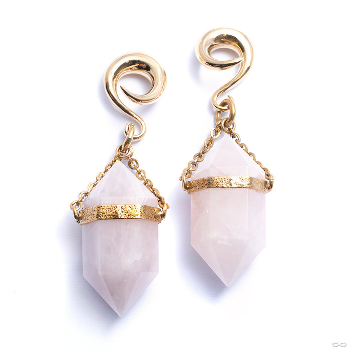 Double Terminated Rose Quartz Dangles from Diablo Organics