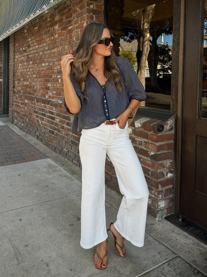 Dovie Plaid Lace Blouse - Stitch And Feather