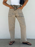 Driftwood Stripe Barrel Jeans - Stitch And Feather